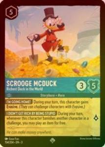 Lorcana - Scrooge McDuck (Richest Duck in the World) - 154/204 - Super Rare (Foil) - Into the Inklands Top Quality For Sale