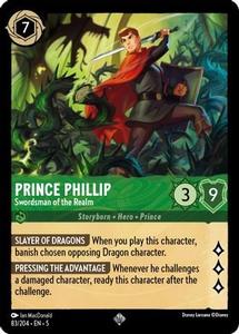 Lorcana - Prince Phillip (Swordsman of the Realm) - 83/204 - Super Rare - Shimmering Skies Outlet Marketable