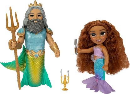 The Little Mermaid  - 6" Petite Ariel And Triton Set Cheap Sale 100% Original