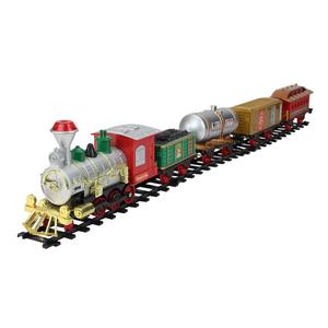 17-Piece Battery-Operated Lighted and Animated Christmas Express Train Set with Sound 100% Authentic For Sale