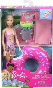 Barbie Playset Bambola Bionda Pronta per la Festa in Piscina, con Accessori Discount Latest