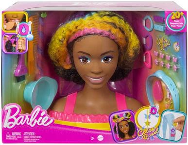 Barbie Super Chioma Arcobaleno Capelli Ricci Castano, Testa da Pettinare e truccare con accessori Color Reveal HMD79 Buy Cheap Comfortable