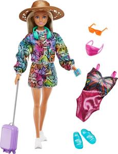 Barbie Summer Travel Fun, Bambola con Accessori alla moda Clearance Best