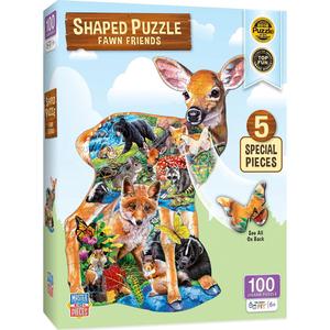 Fawn Friends - 100 Piece Shaped Puzzle Cheap Hot Sale