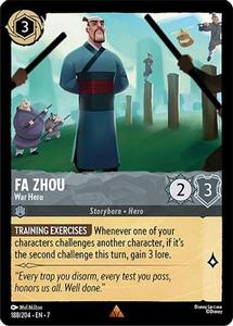 Lorcana - Fa Zhou (War Hero) - 188/204 - Rare - Archazia's Island Big Sale Sale Online