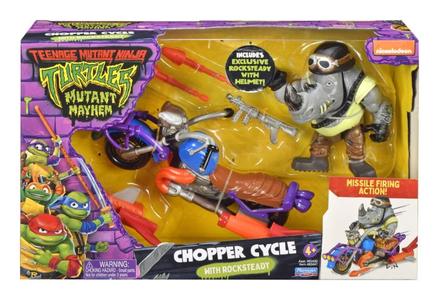 TMNT Mutant Mayhem Chopper Cycle With Rocksteady Figure Outlet Manchester Great Sale