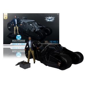 DC Multiverse Lucius Fox & Tumbler (The Dark Knight Rises) Gold Label Vehicle Cheap Sale Manchester