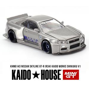 Kaido House x Mini GT - Nissan Skyline GT-R (R34) Kaido Works SHINJUKU V1 – Silver *Sealed, Possibility of a Chase* Discount 2025 New
