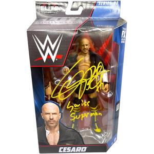 Cesaro Series 93 WWE Elite figure - autographed Free Shipping Fake