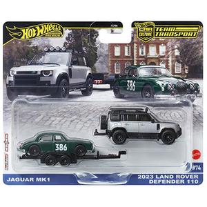 Hot Wheels - Jaguar MK1 & 2023 Land Rover Defender 110 - 2024 Team Transport Series Free Shipping Tumblr