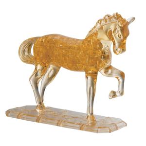 3D Crystal Puzzle Deluxe - Gold Horse With Credit Card For Sale