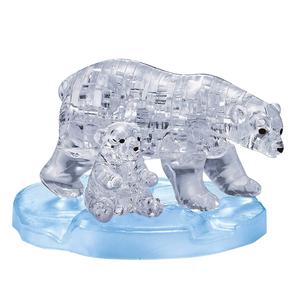 3D Crystal Puzzle - Polar Bear with Baby Clearance With Mastercard