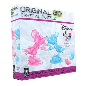 3D Crystal Puzzle - Mickey & Minnie Heart Hands (pink/blue) Order Cheap Pice