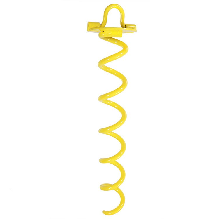 16" Spiral Anchor for Tarps and Tents - Yellow Online Online High Quality