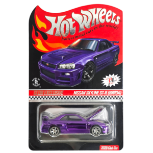 Hot Wheels - Nissan Skyline GT-R (BNR34) w/ Patch & Button - 2020 *Red Line Club Exclusive* Discount Store