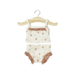 Minikane Clothing for Gordis Dolls 34cm- Girl’s Ribbed Lace Trimmed Underwear Set in Winter Flowers Sale Reliable