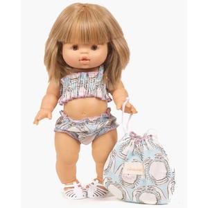 Minikane Clothing for Gordis Dolls 34cm - Future is bright retro 2-piece swimsuit with pouch For Sale