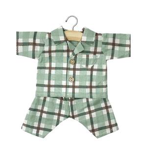 Minikane Clothing for Gordis Dolls 34cm- Albert Green/Brown Tartan Check Cotton Pyjamas Discount Newest
