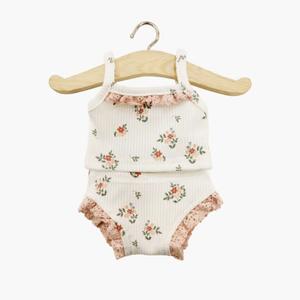 Minikane Clothing for 34cm Gordis Dolls- Les P'tits Basiques – Girls' underwear in ribbed knit with small flowers and lace Cheap Sale Footlocker Finishline