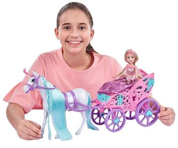 Principessa con Carrozza e Cavallo, grande playset Glitzeez New Styles Cheap Pice