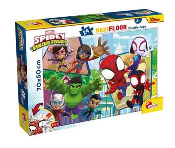 Puzzle Spidey Disney con 24 Tessere Grandi con lato Colorabile Discount Footaction
