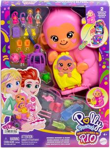 Polly Pocket Borsetta Momma Monkey e Baby Playset 2 in 1 Websites Cheap Pice