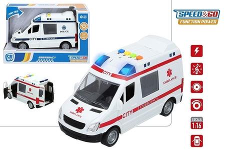 Ambulanza Giocattolo con Luci, Suoni Veicolo a Frizione Clearance Store Sale Online