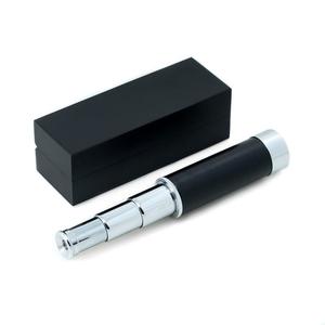Chrome 30 mm Telescope with 25X Magnification and Black Leather Trim in Wood Presentation Box Outlet Marketable