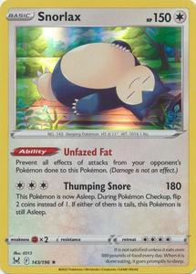 Pokemon - Snorlax - 143/196 - Holo Rare - Sword & Shield: Lost Origin Series For Sale Wholesale Pice