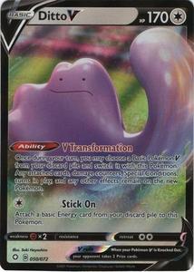 Pokemon - Ditto V - 050/072 - Ultra Rare - Shining Fates Series Authentic Cheap Pice