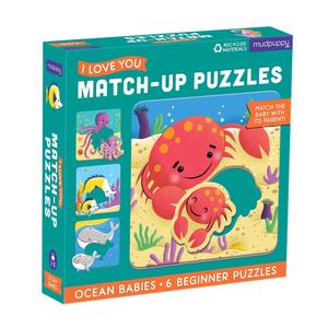 Mudpuppy - Ocean Babies I Love You Match-Up Puzzles Outlet Buy