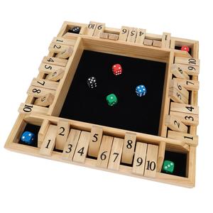 Pacific Shore Games 4 Player Shut the Box Dice Board Game with Natural Wood - 12 in. Sale Tumblr