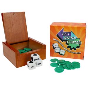 LRC - Left Right Center Dice Game in a Wooden Box Buy Cheap Wide Range Of