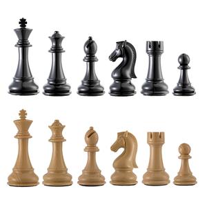 Bobby Fischer Faux Wood Chess Pieces, 4.25 in. king Low Pice For Sale
