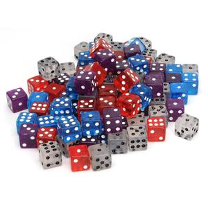 Assorted Colors Dice - 100 Pack Discount Huge Surprise