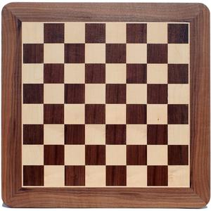 Deluxe Chess Board - Walnut Wood with Rounded Corners 19 in. Discount Original