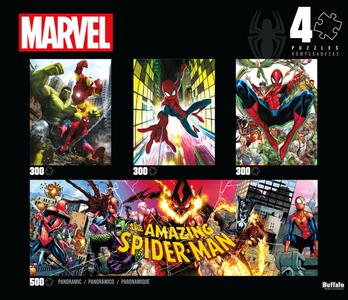 Marvel: The Amazing Spider-Man: 4 X 1 Multipack - 300 & 500 Piece Puzzles Free Shipping Sast