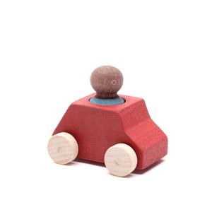 Lubulona Car Red with Turquoise Figure Visit