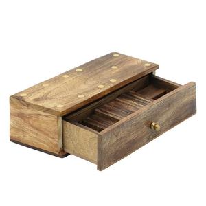 9" x 4" Wood Dominoes with Storage Case - Brown Where To Buy Low Pice