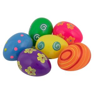 3.25" Vibrantly Colored Springtime Easter Eggs Pack of 6 For Sale 2025