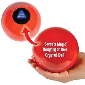 3.75" Red Naughty or Nice Christmas Crystal Ball Cheap Wide Range Of