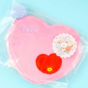 BT21 Fluffy Heart Pouch With Chocolate - TATA Free Shipping Popular
