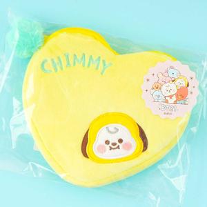 BT21 Fluffy Heart Pouch With Chocolate - CHIMMY Cheap Low Pice Fee Shipping