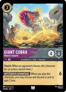 Lorcana - Giant Cobra (Ghostly Serpent) - 57/204 - Uncommon - Archazia's Island Free Shipping Pices