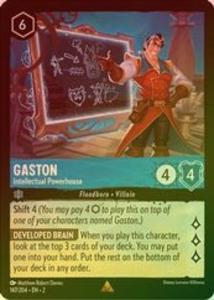 Lorcana - Gaston (Intellectual Powerhouse) - 147/204 - Rare (Foil) - Rise of the Floodborn Latest Cheap Online