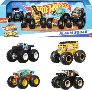 Hot Wheels Monster Trucks 4-Pack - Alarm Squad Cheap Best Store To Get