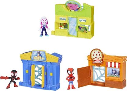 Spiderman Amazing Friends, playset con personaggi Spidey, Miles, Ghost Free Shipping New Styles