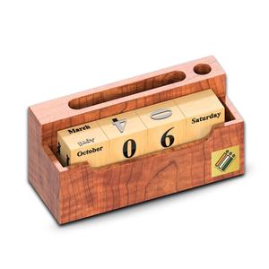 Customized Dice Date Calendar With Pen & Pad Holder For Corporate Gifting Cheap Sale 2025