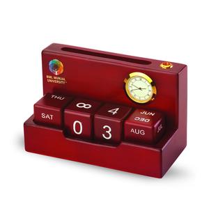 Customized Dice Date Calendar With Watch, Pen & Pad Holder For Corporate Gifting Cheap Sale Eastbay