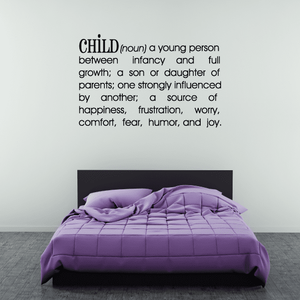 Child Definition Wall Decal Official